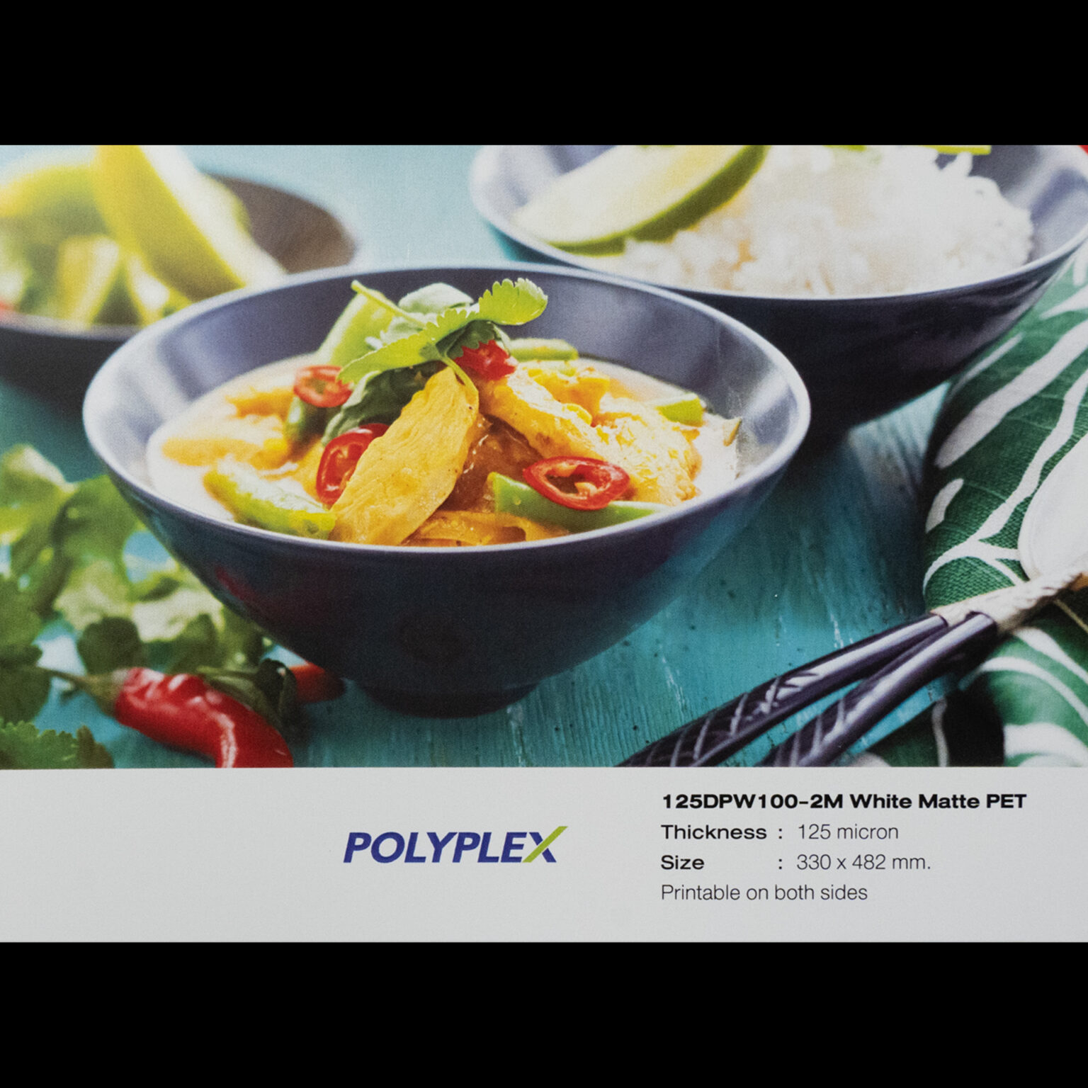 แผ่นพลาสติกดิจิตอล Polyplex PET White