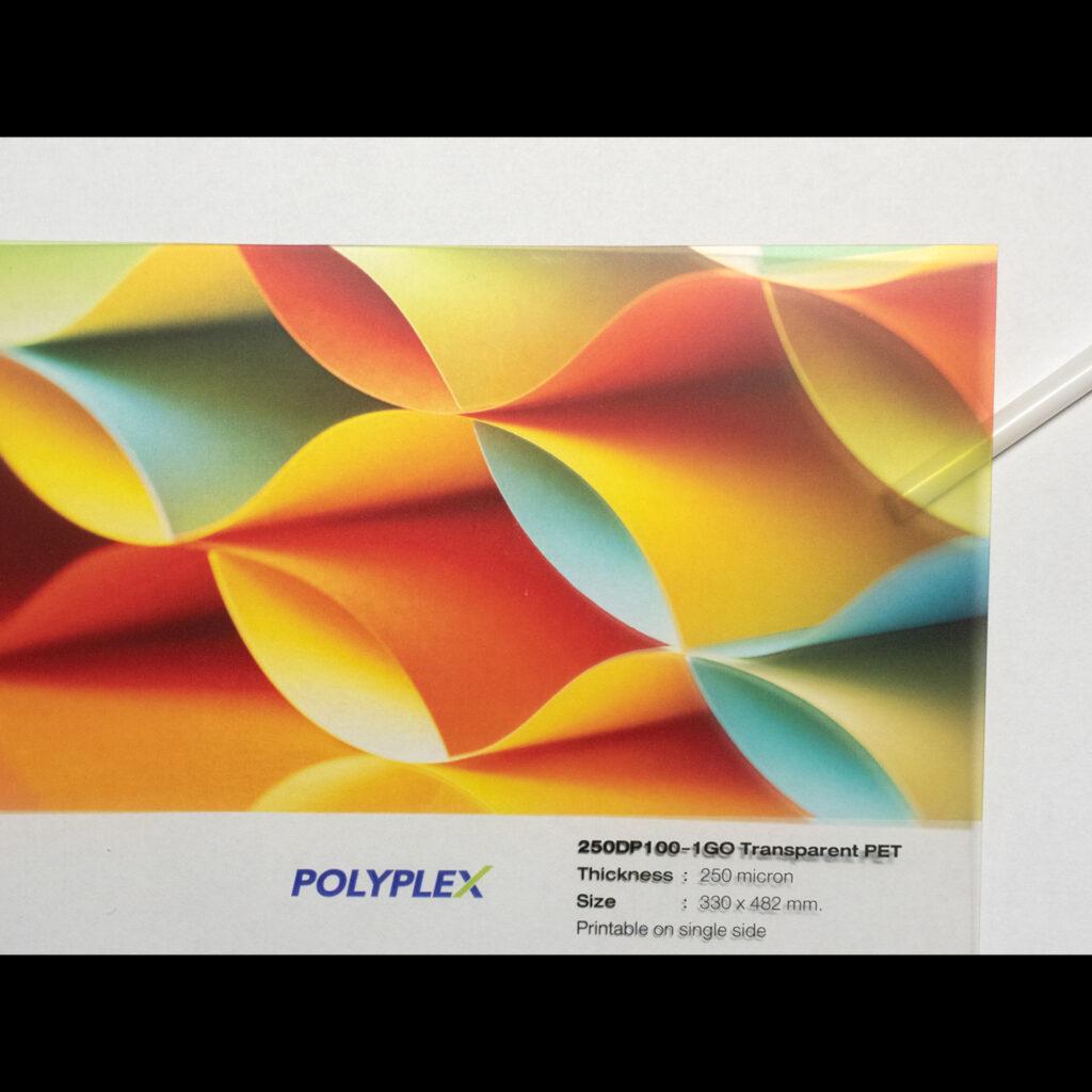 Polyplex แผ่นพลาสติกดิจิตอล Polyplex PET Clear