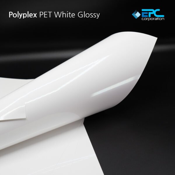 Polyplex PET White Glossy แผ่นพลาสติก มันวาว พิมพ์ดิจิตอล พิมพ์ออนดีมาน